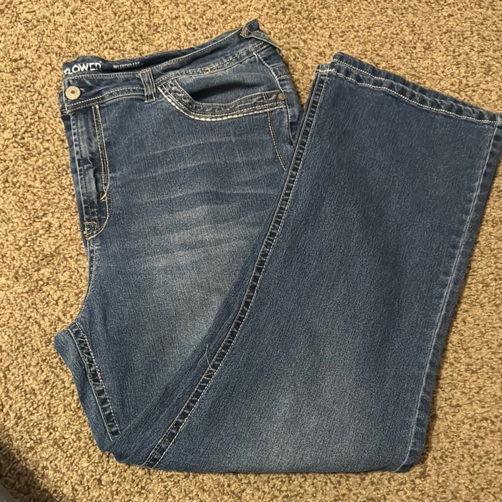 Distressed Wallflower Blue Jeans